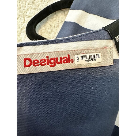 DESIGUAL Women Sleeveless Dress Cotton Blend Hibiscus Size 12/44 - Picture 7 of 11